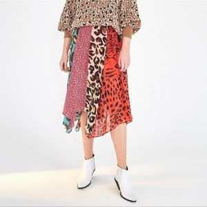 Farm Rio mixed Leopard pattern skirt